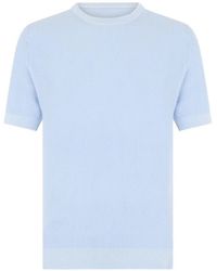 Fedeli - T-Shirt En Coton À Col Rond - Lyst