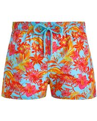 Vilebrequin - Tahiti Flowers-print Drawstring Swim Shorts - Lyst