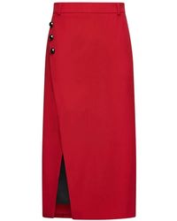 KARL LAGERFELD - Tailored Wrap Midi Skirt - Lyst