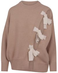Jovonna London - Brighton Bow-Detail Cut-Out Sweater - Lyst