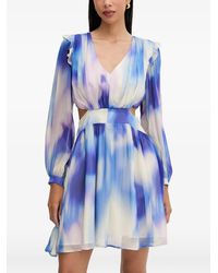 Morgan - Ruffled Cut-Out Mini Dress - Lyst