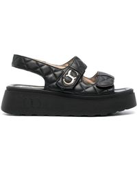 Casadei - Quilted Flat Sandals - Lyst
