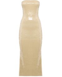 Oséree - Marylin Sequinned Strapless Midi Dress - Lyst