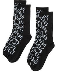 KARL LAGERFELD - Monogram-Pattern Socks - Lyst