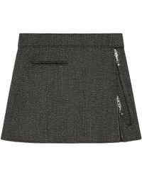Courreges - Charcoal Textured Mini Skirt - Lyst