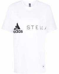 adidas By Stella McCartney - T-Shirt mit Logo-Print - Lyst