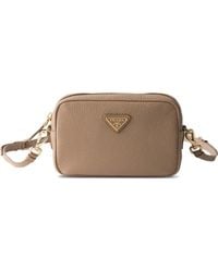 Prada - Mini Leather Cross Body Bag - Lyst