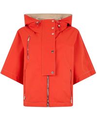 Moorer - Mariclea-Adb Hooded Short-Sleeve Jacket - Lyst