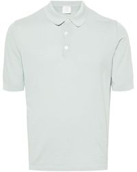 Eleventy - Fine-Ribbed Cotton Polo Shirt - Lyst