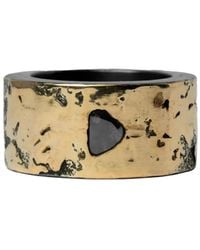Parts Of 4 - Sistema Geoxideerde Sterling Zilveren Ring Met Diamant - Lyst