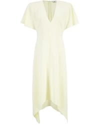 Stella McCartney - V-Neck Asymmetric Dress - Lyst