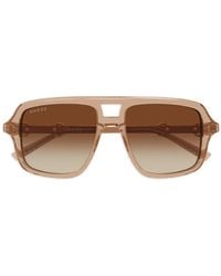 Gucci - Horsebit Pilot-Frame Sunglasses - Lyst