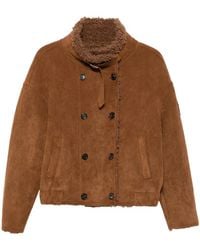 ERMANNO FIRENZE - Side-Pocket Double-Breasted Coat - Lyst