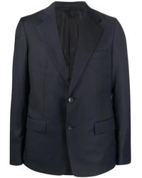 Lanvin - Blazer Boutonné À Revers Crantés - Lyst
