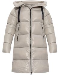 Save The Duck - Gefütterter Mantel Mit Logo-Patch - Lyst