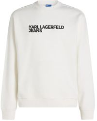 Karl Lagerfeld - Felpa Con Stampa Logo - Lyst
