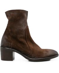 strategia shoes - Suede Block-Heel Boots - Lyst