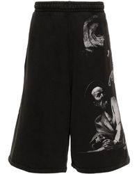 Off-White c/o Virgil Abloh - Printed Oversize Sweatshorts Cotton Short - Lyst