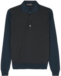 Corneliani - Fine-knit wool polo shirt - Lyst