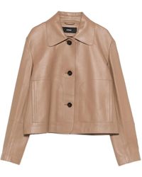 Arma - Emy Collar Leather Jacket - Lyst