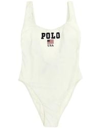 Polo Ralph Lauren - Polo Logo-Print Swimsuit - Lyst