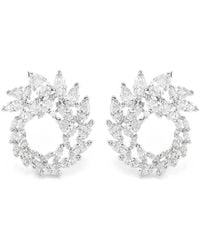 Swarovski - Boucles D'Oreilles Serties De Cristaux - Lyst