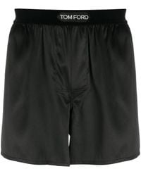 Tom Ford - Logo-Waistband Silk Boxers - Lyst