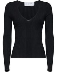 Kaos - Ribbed-Knit V-Neck Sweater - Lyst