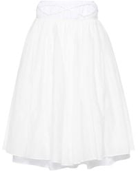 Quira - Layered Cotton Midi Skirt - Lyst