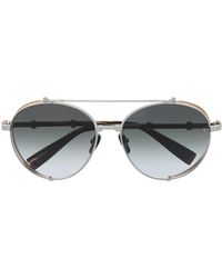 Balmain - パイロットフレーム サングラス - Lyst
