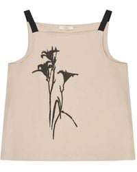 Slowear - Floral-Print Square-Neck Top - Lyst