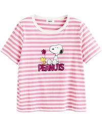 Chinti & Parker - Gestreiftes Flower Power Peanuts T-Shirt - Lyst