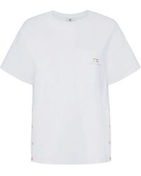Elisabetta Franchi - Pocket Buttoned T-Shirt - Lyst