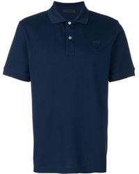 Prada - Cotton Piqué Polo Shirt - Lyst