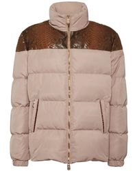 Billionaire - Nylon-Daunenjacke Mit Python-Einsätzen - Lyst