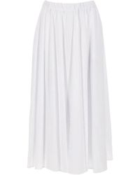 Aspesi - Elasticated Pleated Midi Skirt - Lyst