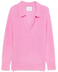 Seven Gauge - Polo-Collar V-Neck Sweater - Lyst