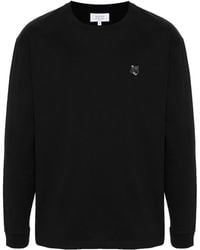 Maison Kitsuné - Felpa Con Applicazione Fox Head - Lyst