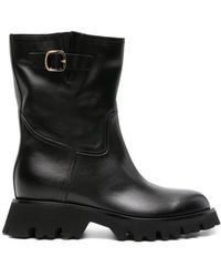 Santoni - Zip-up Ankle Leather Boots - Lyst