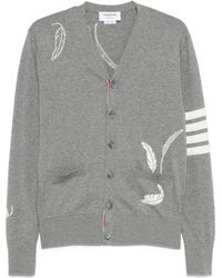Thom Browne - 4-Bar Stripe Cardigan - Lyst