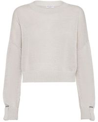 Brunello Cucinelli - Sweater With Shiny Details - Lyst