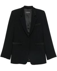 Emporio Armani - Satin-Trim Single-Breasted Blazer - Lyst