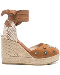 Fortela - 95Mm Suede Espadrilles - Lyst
