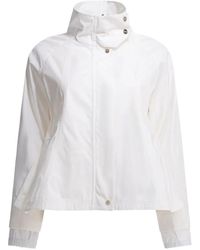 Herno - High-Neck Panelled Cape - Lyst