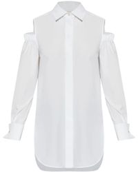 Max Mara - Cold-Shoulder Shirt With Gathered Sleeves - Lyst