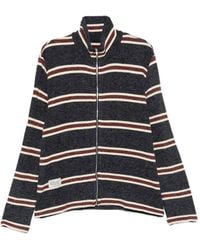 Song For The Mute - Striped Zip-Up Cardigan - Lyst
