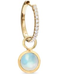 Yi Collection - Moonstone And Diamond Hoop Earrings - Lyst