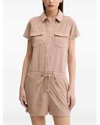 Melissa Odabash - Cheryl Buttoned Drawstring Playsuit - Lyst