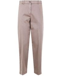 Seventy - Elastic-Waistband Cotton Trousers - Lyst