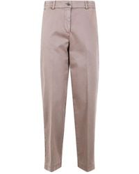 Seventy - Elastic-Waistband Cotton Trousers - Lyst